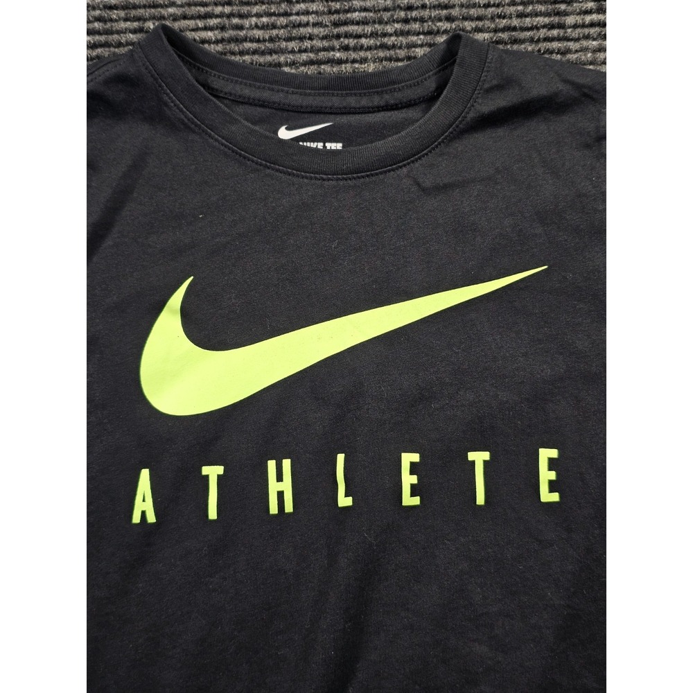 Nike Dri Fit Athletic T Shirt Boys Small Black Short Sleeve Crewneck Pullover - Picture 5 of 15